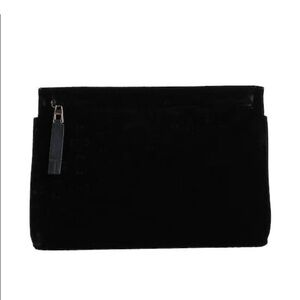 Loewe velvet Clutch with gold zipper